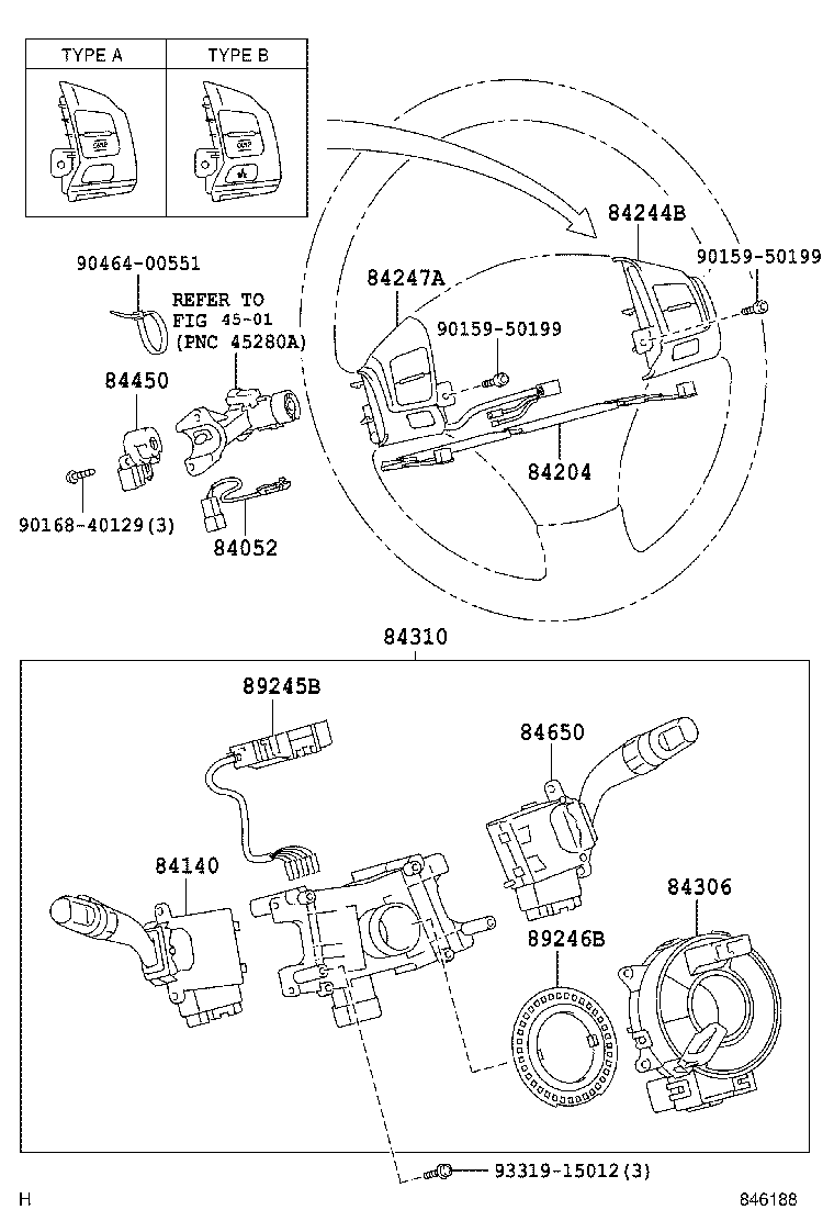 84040-33050 MASTER SWITCH ASSY, POWER WINDOW REGULATOR product image
