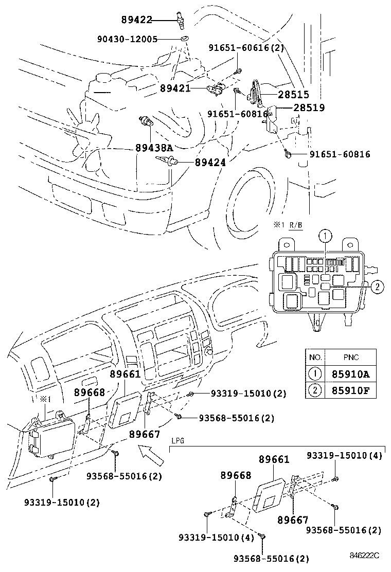 28519-75010 BRACKET, SOLENOID RESISTOR product image