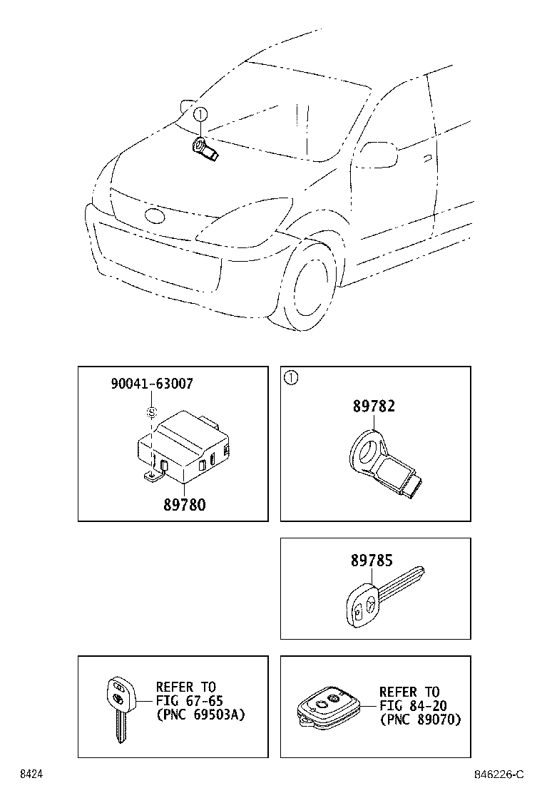 Toyota 89730-BZ010 COMPUTER ASSY, THEFT WARNING