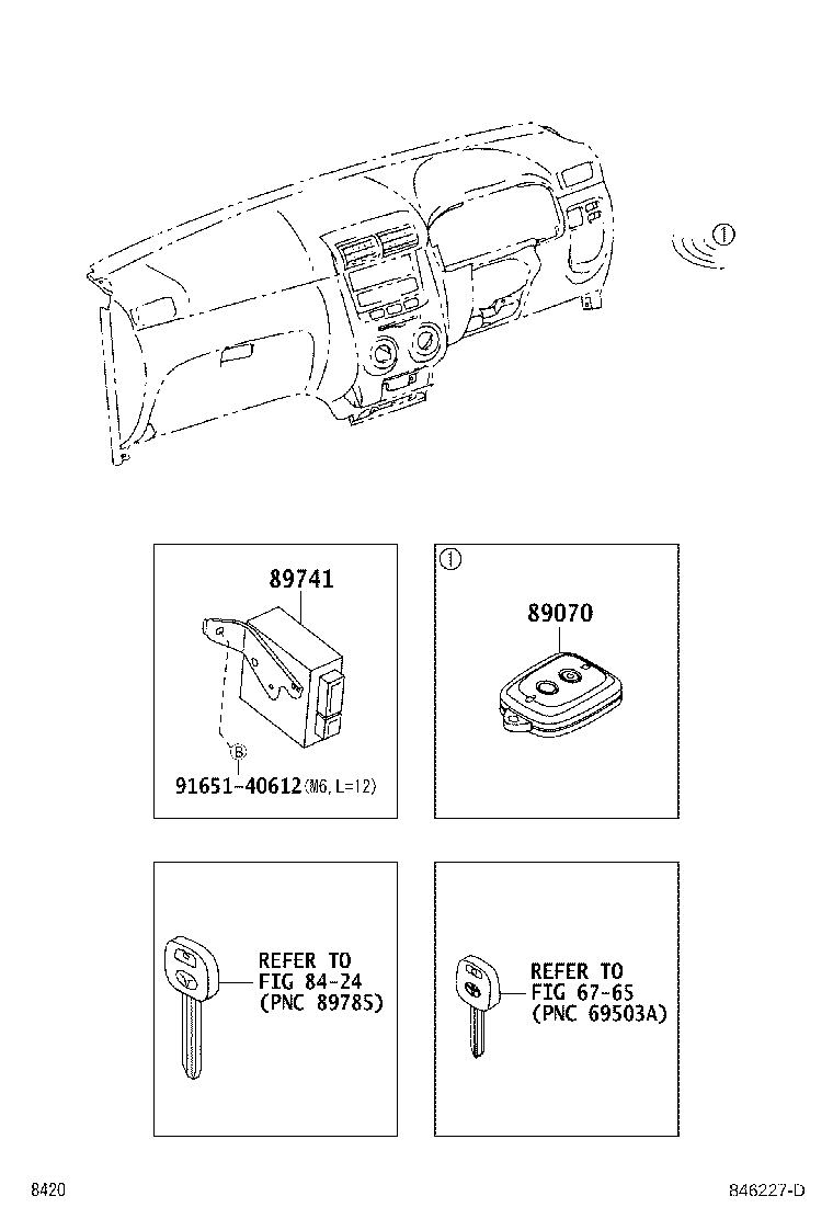 Toyota 89742-BZ050 TRANSMITTER ASSY, DOOR CONTROL