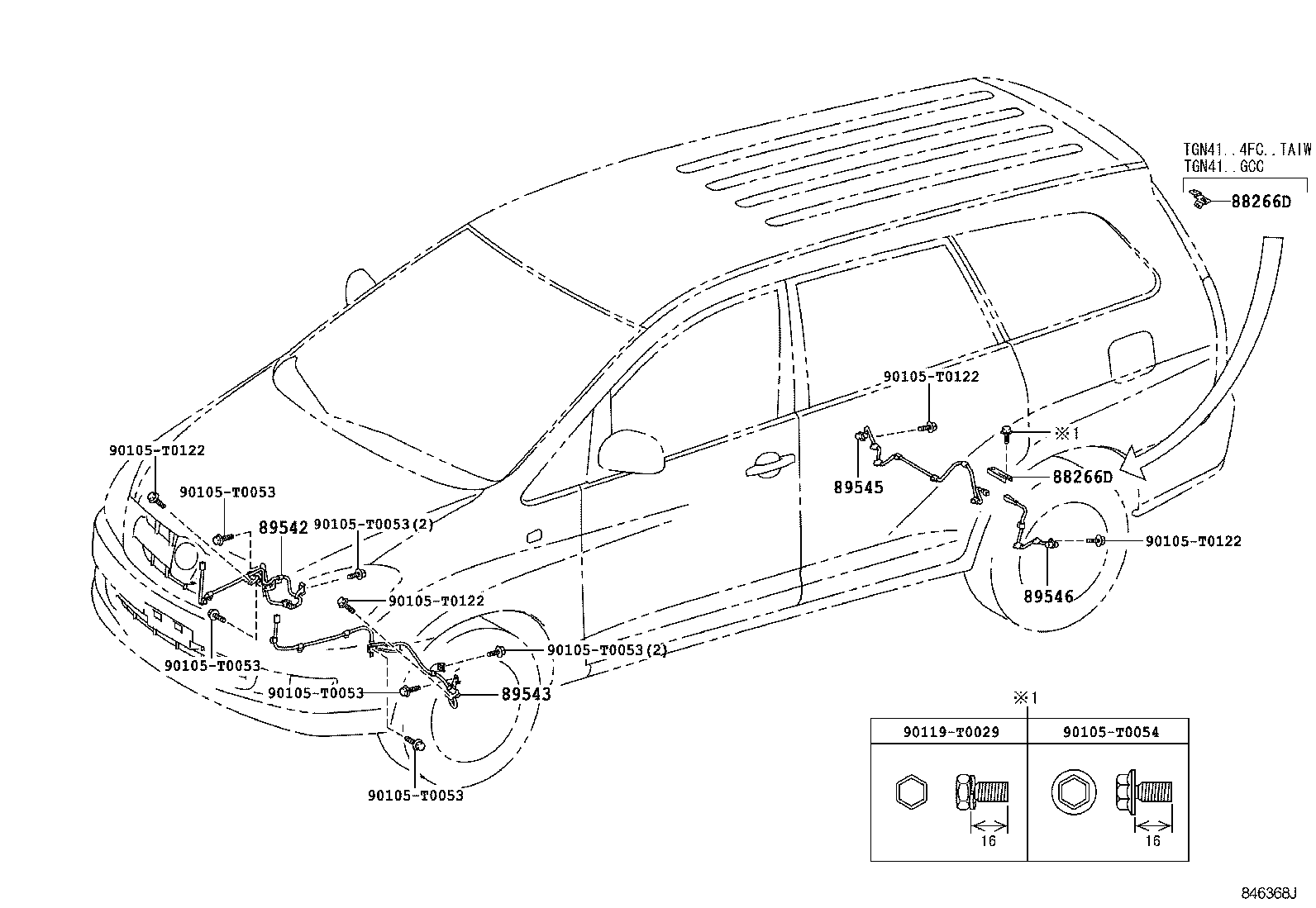 89545-0K030 SENSOR, SPEED, REAR RH product image