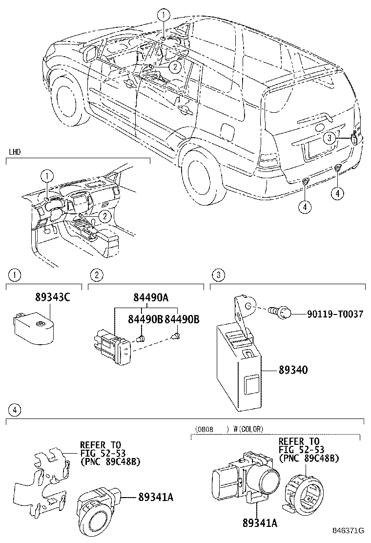 89340-71030 COMPUTER ASSY, REAR CLEARANCE WARNING product image