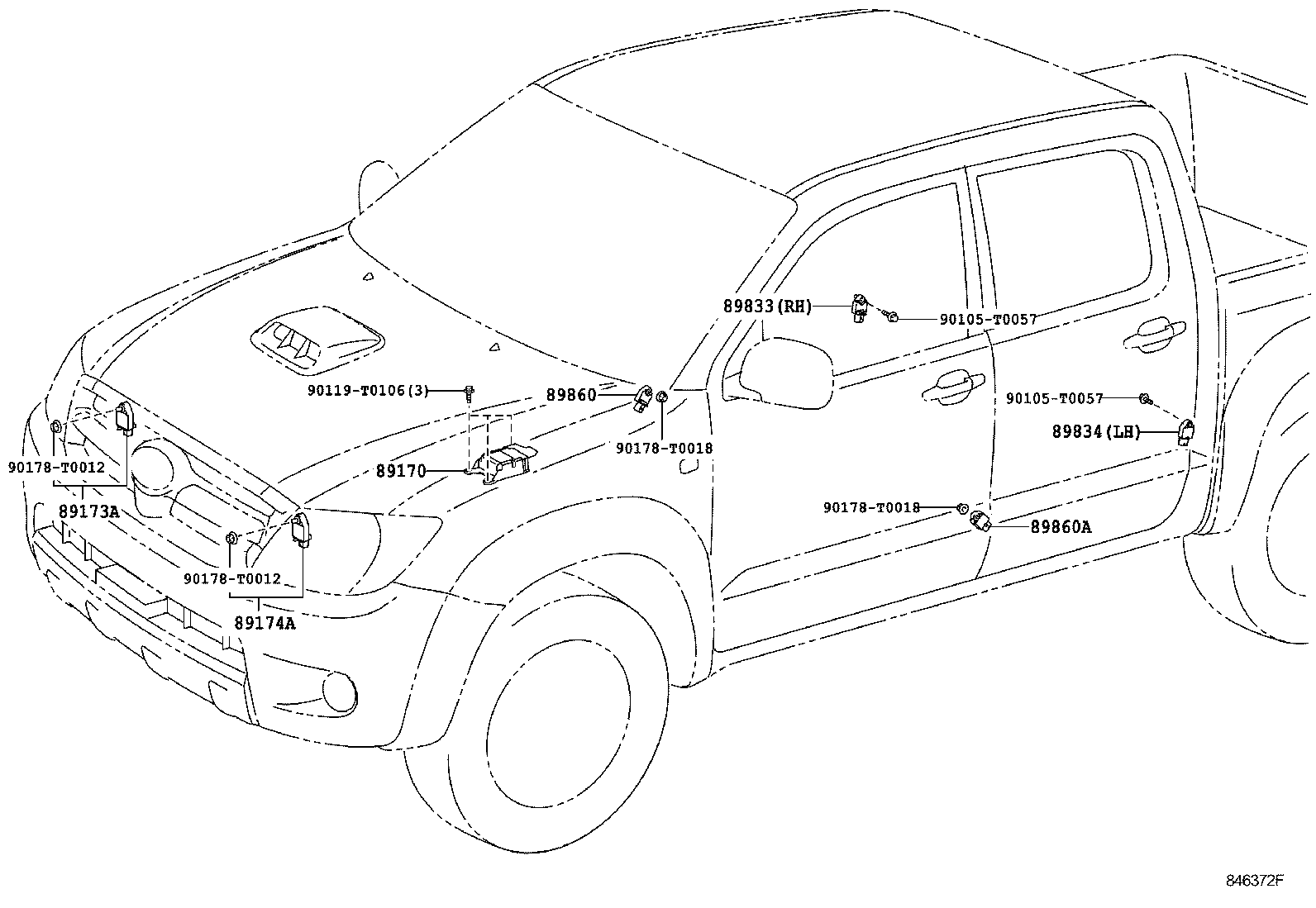 89170-0K050 SENSOR ASSY, AIR BAG product image