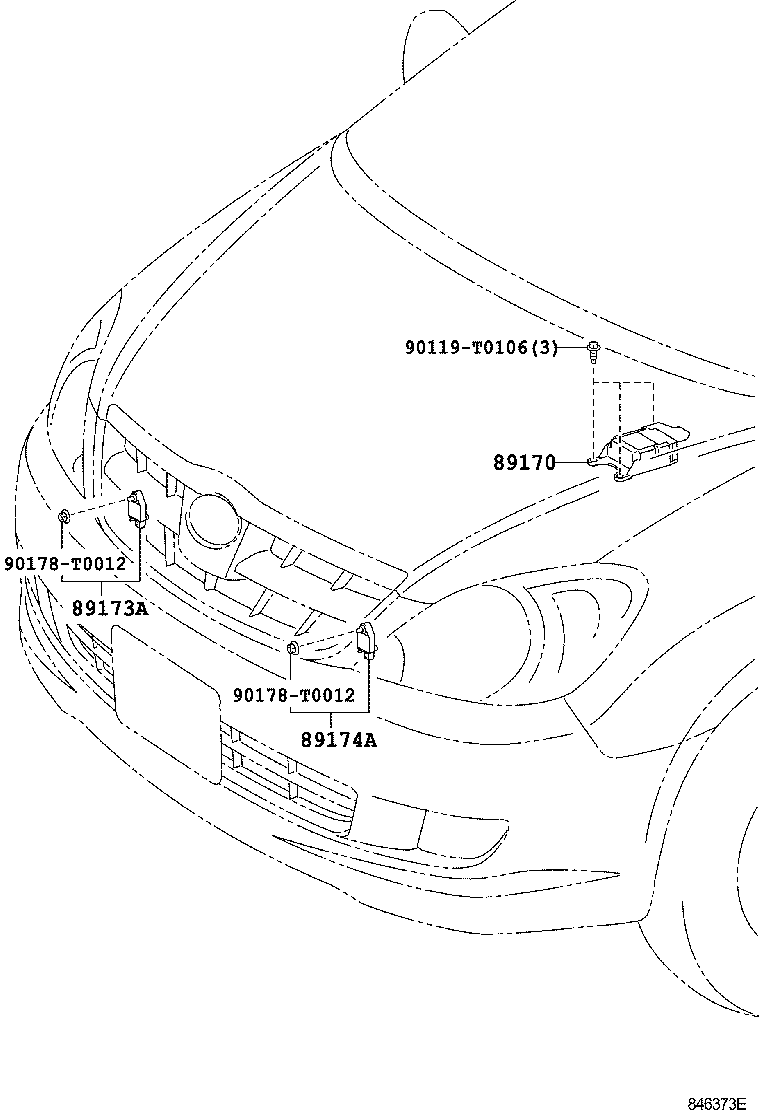 89170-0K080 SENSOR ASSY, AIR BAG product image