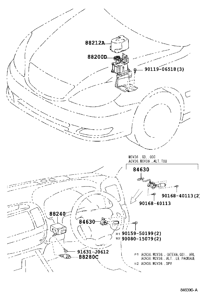 88200-33040 ACTUATOR ASSY, CRUISE CONTROL product image