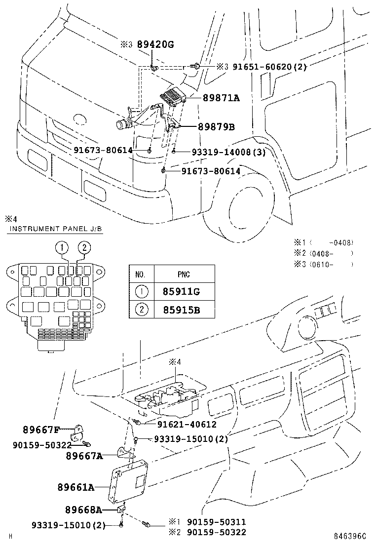 89667-37090 BRACKET, ENGINE CONTROL COMPUTER, NO.1 product image