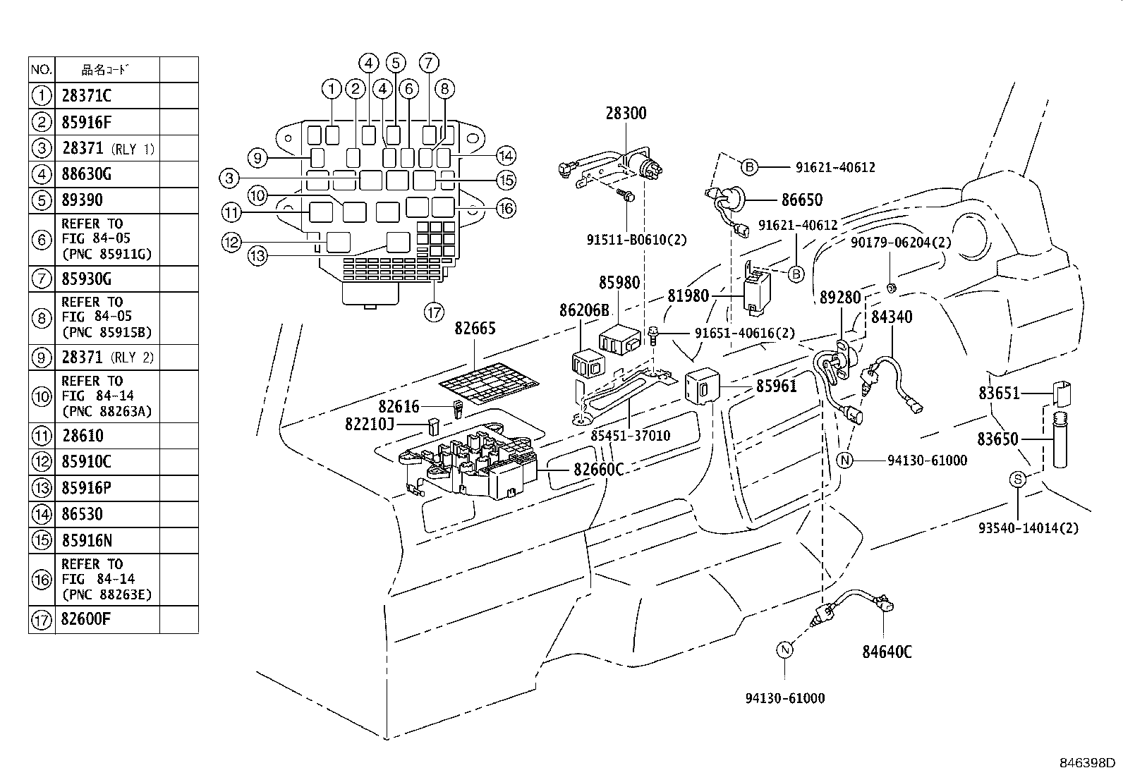 82603-37010 BRACKET SUB-ASSY, FUSIBLE LINK BLOCK product image