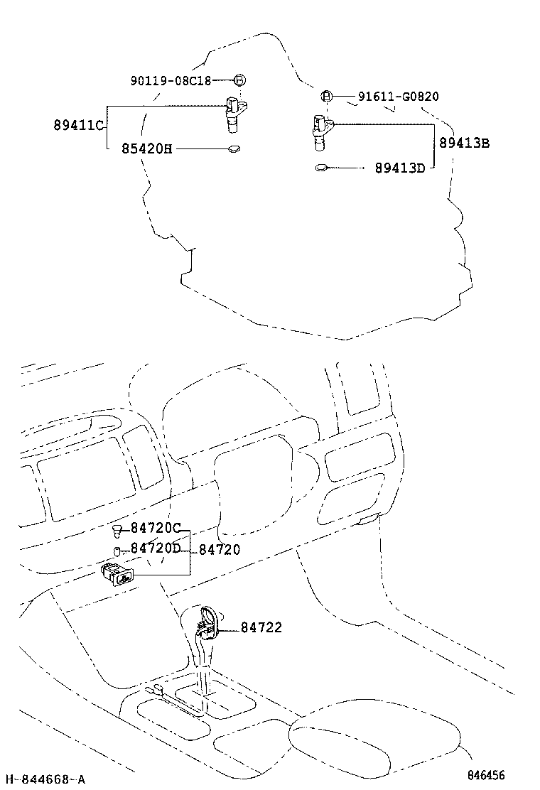 84722-33100 SWITCH, TRANSMISSION CONTROL product image