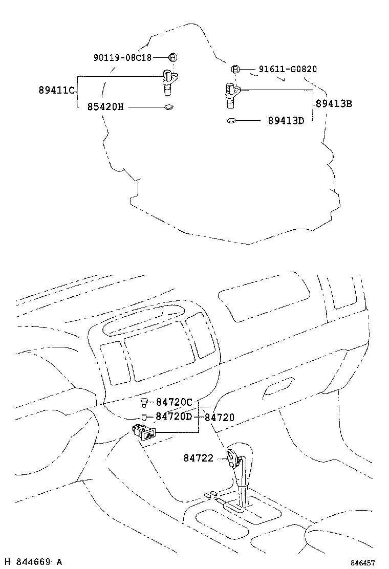 84722-33100 SWITCH, TRANSMISSION CONTROL product image