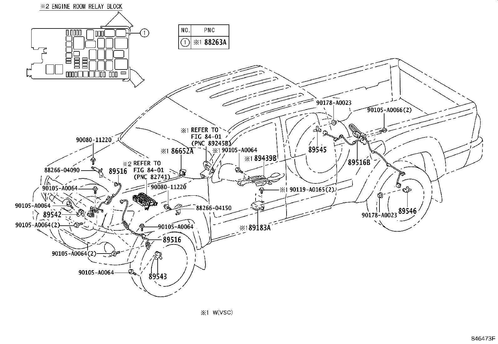 Toyota 89516-04030 WIRE, SKID CONTROL SENSOR
