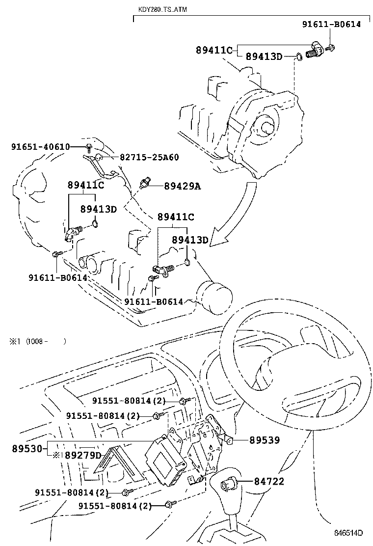 89530-25250 COMPUTER ASSY, TRANSMISSION CONTROL product image