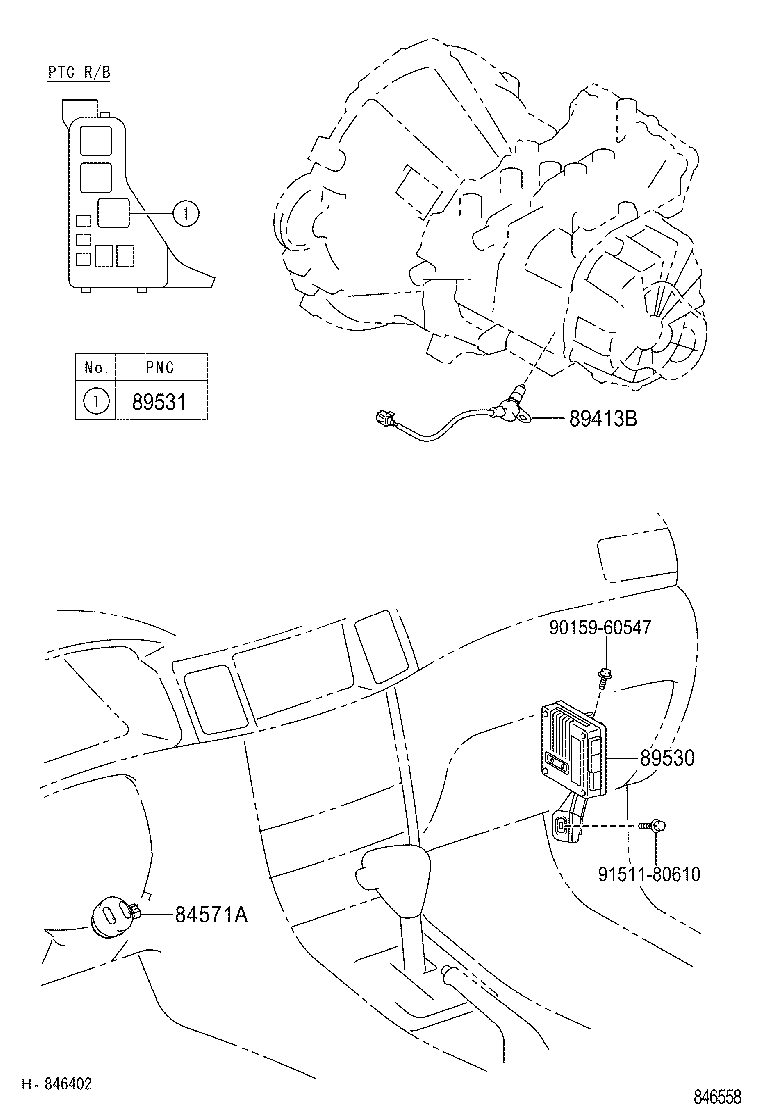 89530-12221 COMPUTER ASSY, TRANSMISSION CONTROL product image