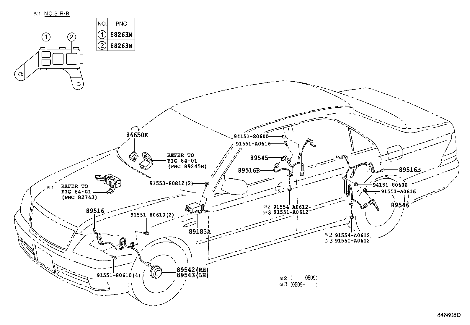 89516-22030 WIRE, SKID CONTROL SENSOR product image