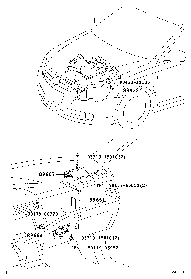 89661-07480 COMPUTER, ENGINE CONTROL product image
