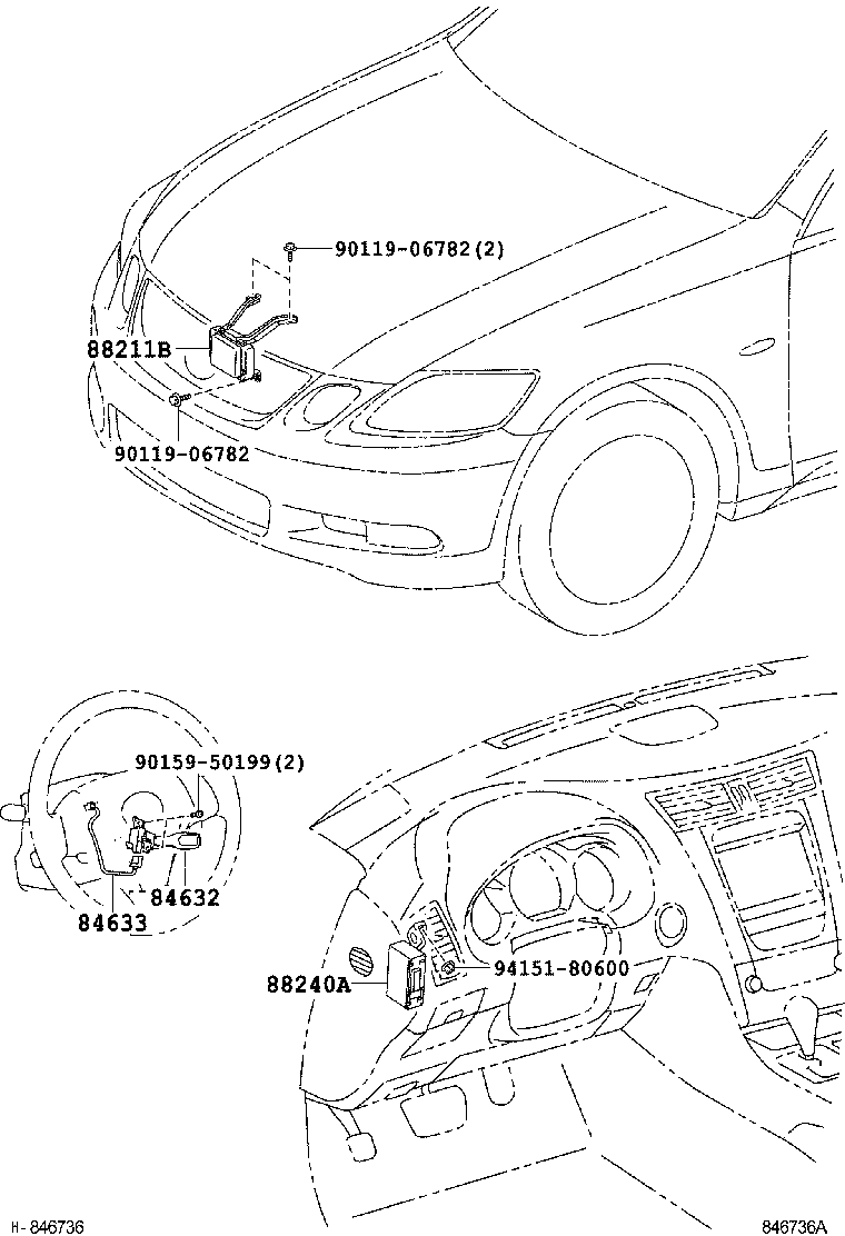 Toyota 88210-30210 SENSOR ASSY, MILLIMETER WAVE RADAR