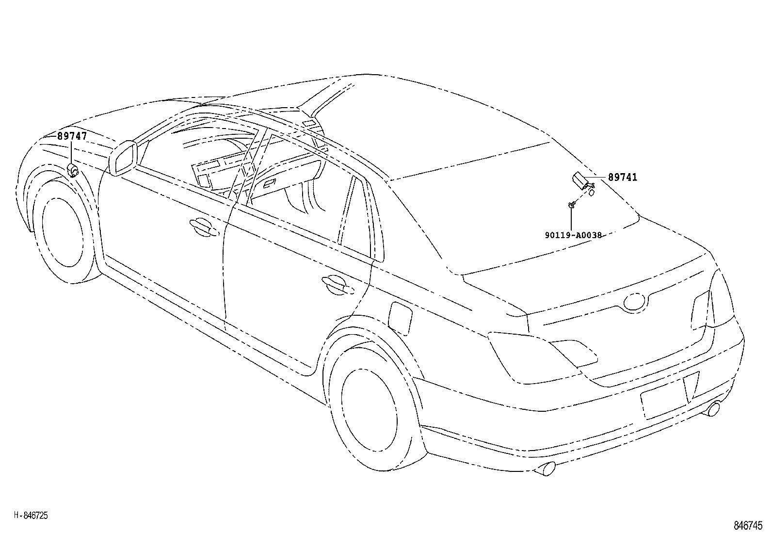 89741-07071 RECEIVER, DOOR CONTROL product image