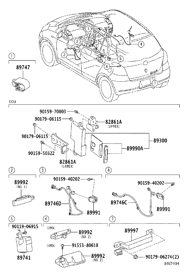 89740-52040 RECEIVER, DOOR CONTROL product image
