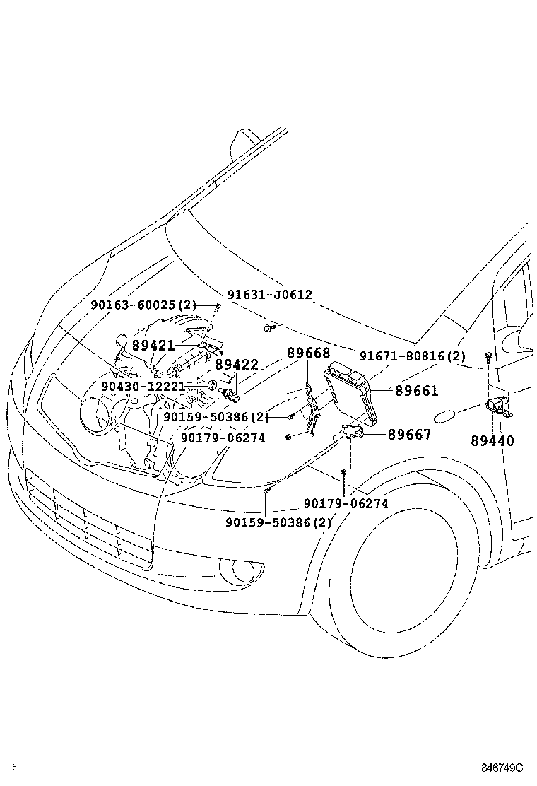 89440-52050 SENSOR ASSY, DECELERATION product image