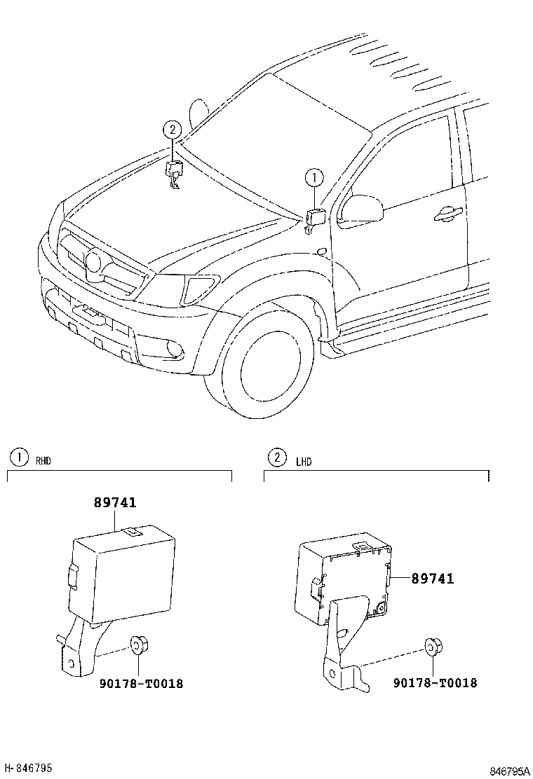 89741-71030 RECEIVER, DOOR CONTROL product image