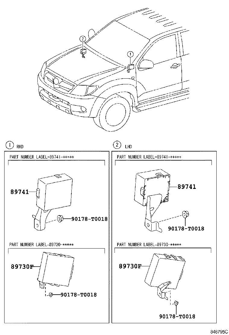 Toyota 89741-71031 RECEIVER, DOOR CONTROL