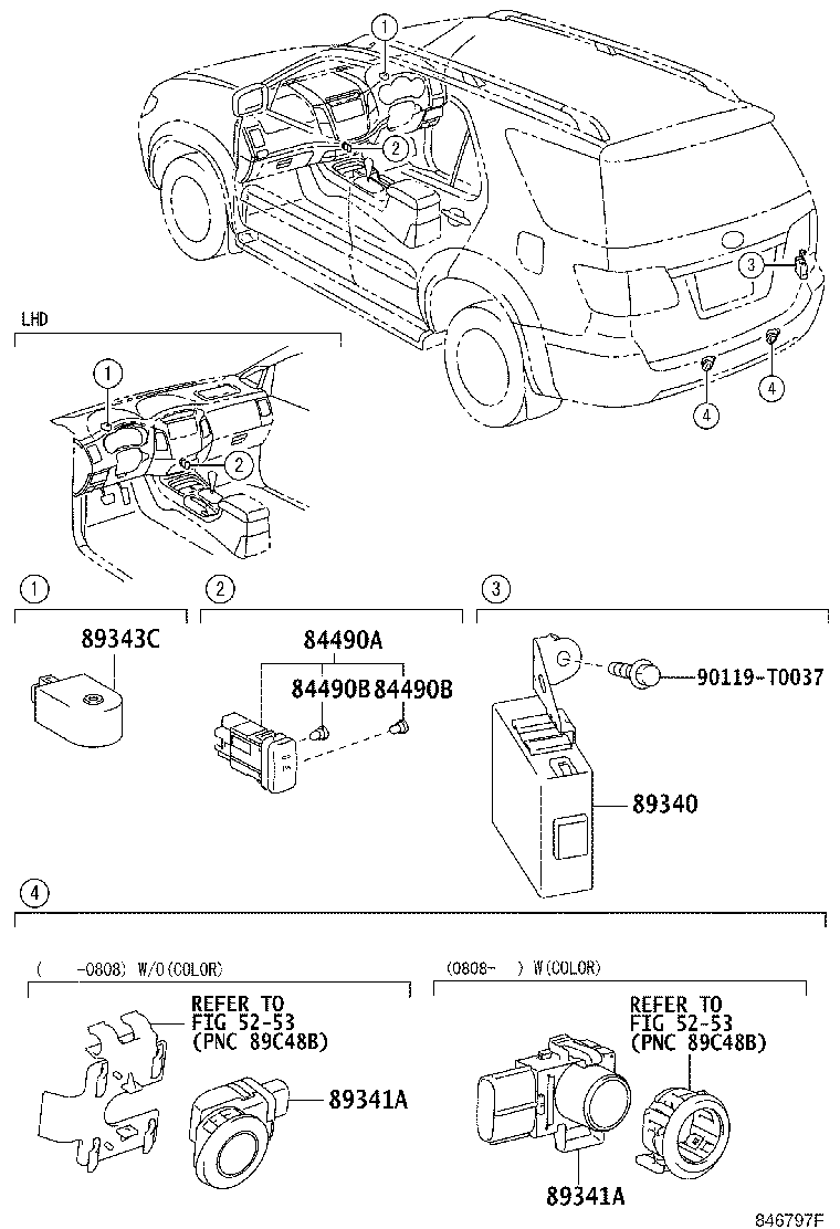 89340-71020 COMPUTER ASSY, REAR CLEARANCE WARNING product image
