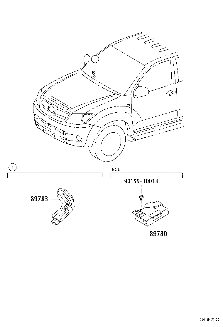 89780-71050 COMPUTER ASSY, TRANSPONDER KEY product image
