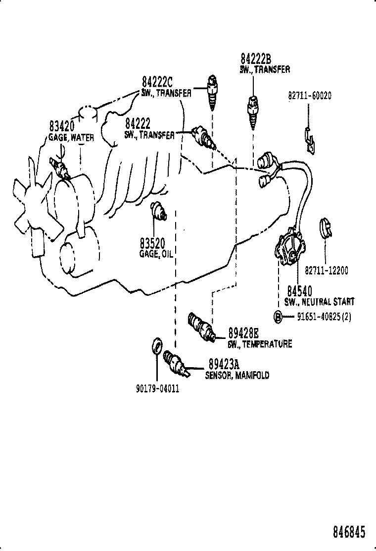 23080-66030 RESISTER, FUEL PUMP product image