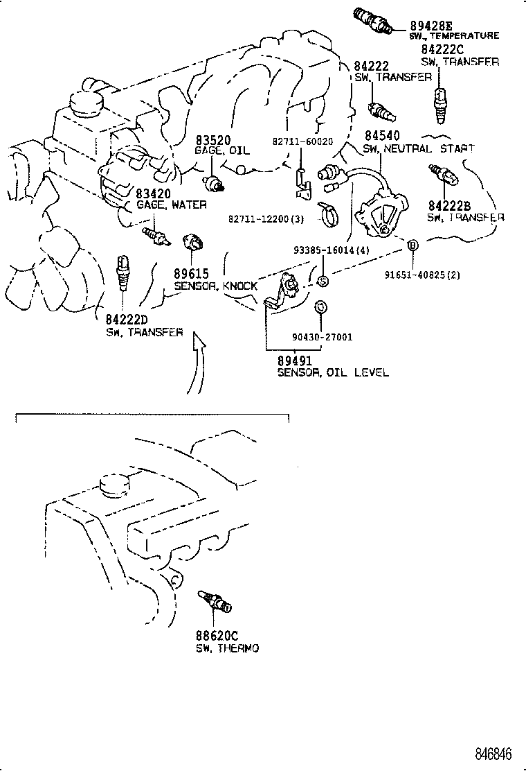 23080-66030 RESISTER, FUEL PUMP product image