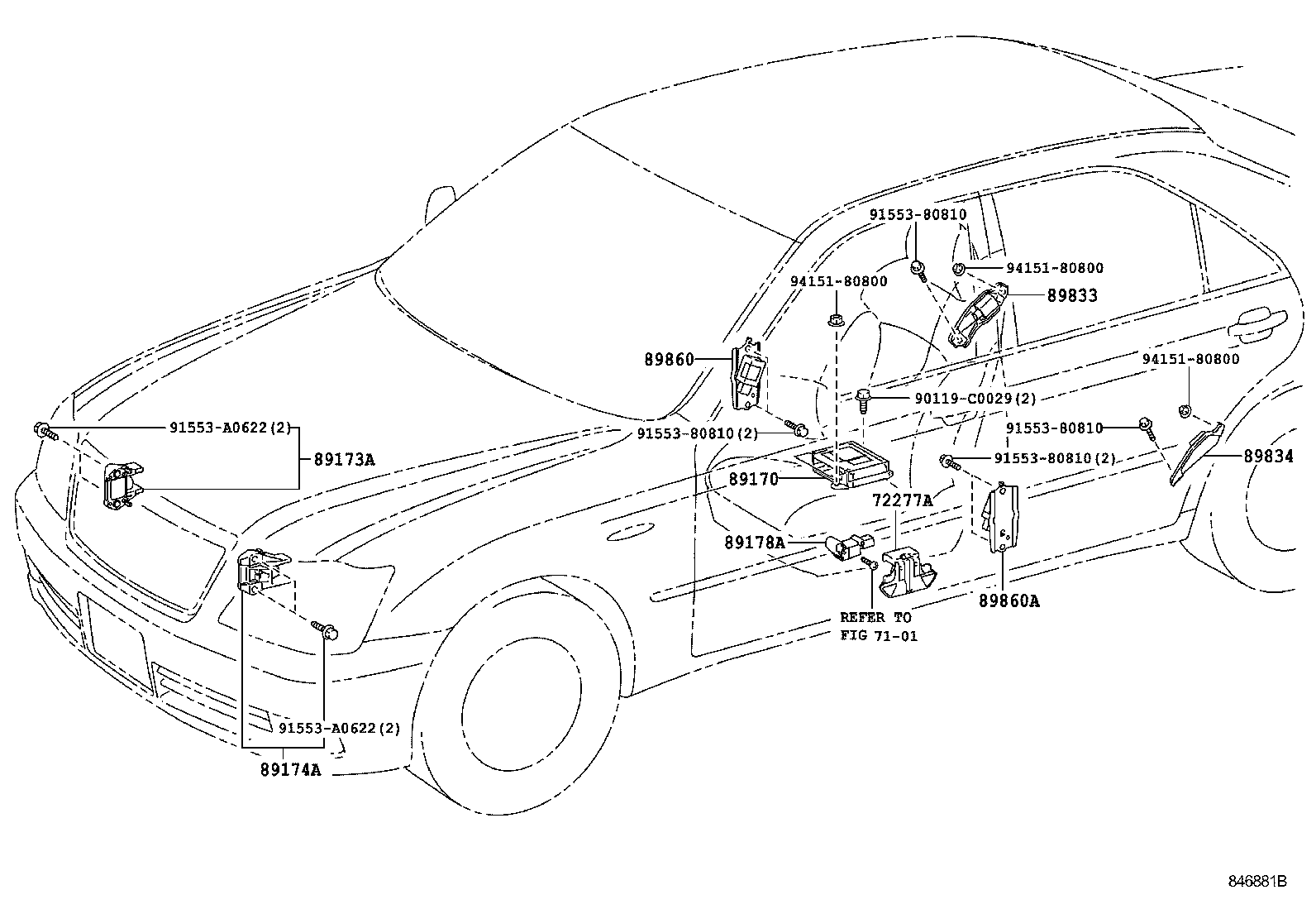 89170-0N010 SENSOR ASSY, AIR BAG product image