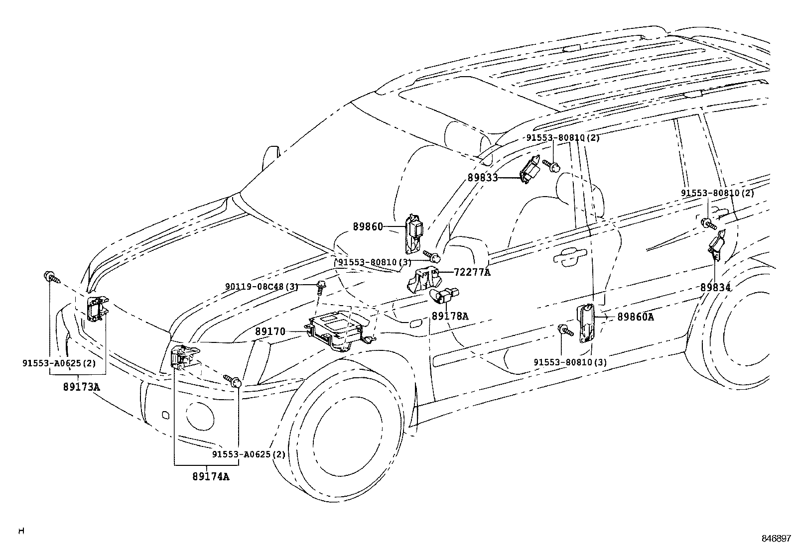 89170-48200 SENSOR ASSY, AIR BAG product image