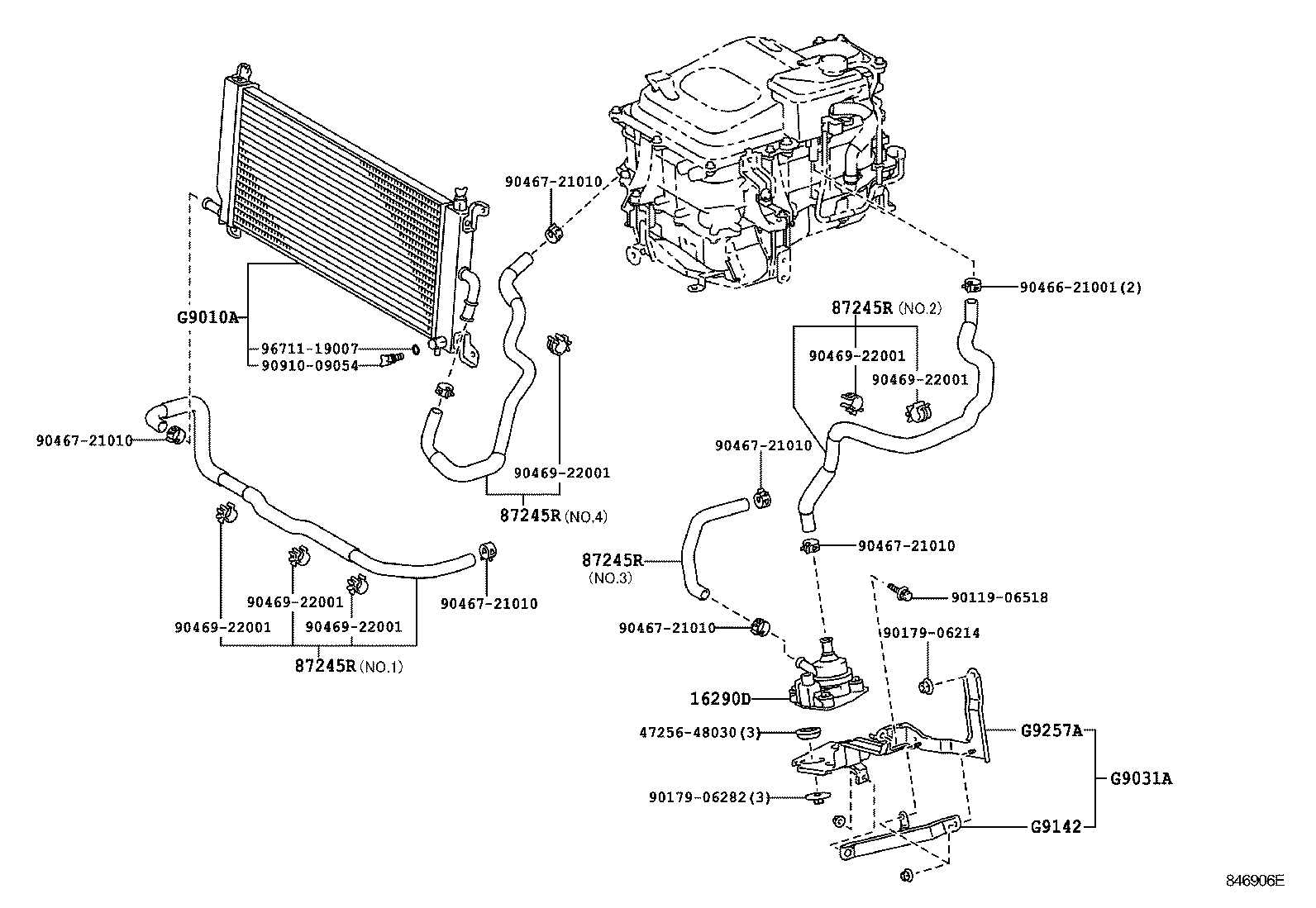 G9257-48070 BRACKET, HYBRID WATER PUMP, NO.2 product image