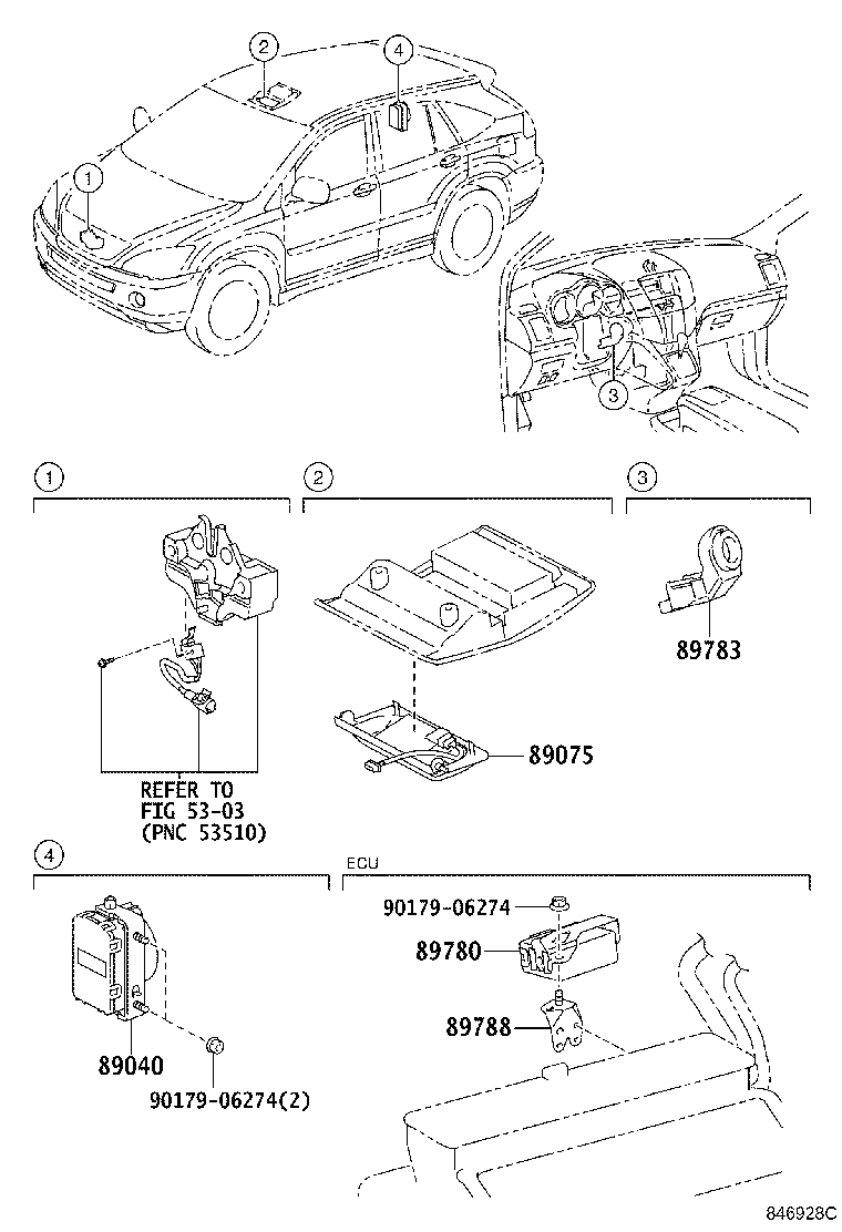 89788-48010 BRACKET, TRANSPONDER KEY product image