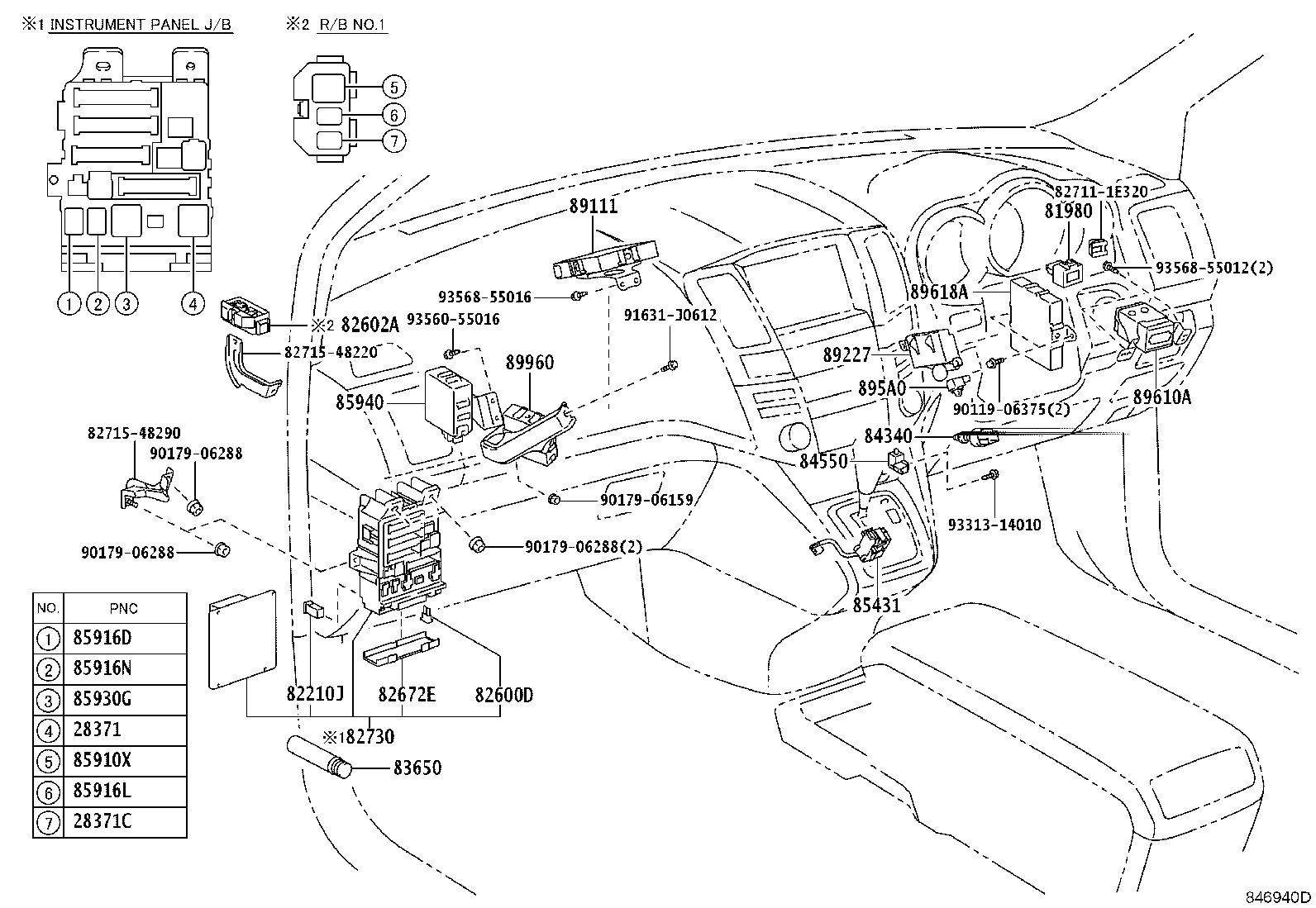 82730-48671 BLOCK ASSY, INSTRUMENT PANEL JUNCTION product image