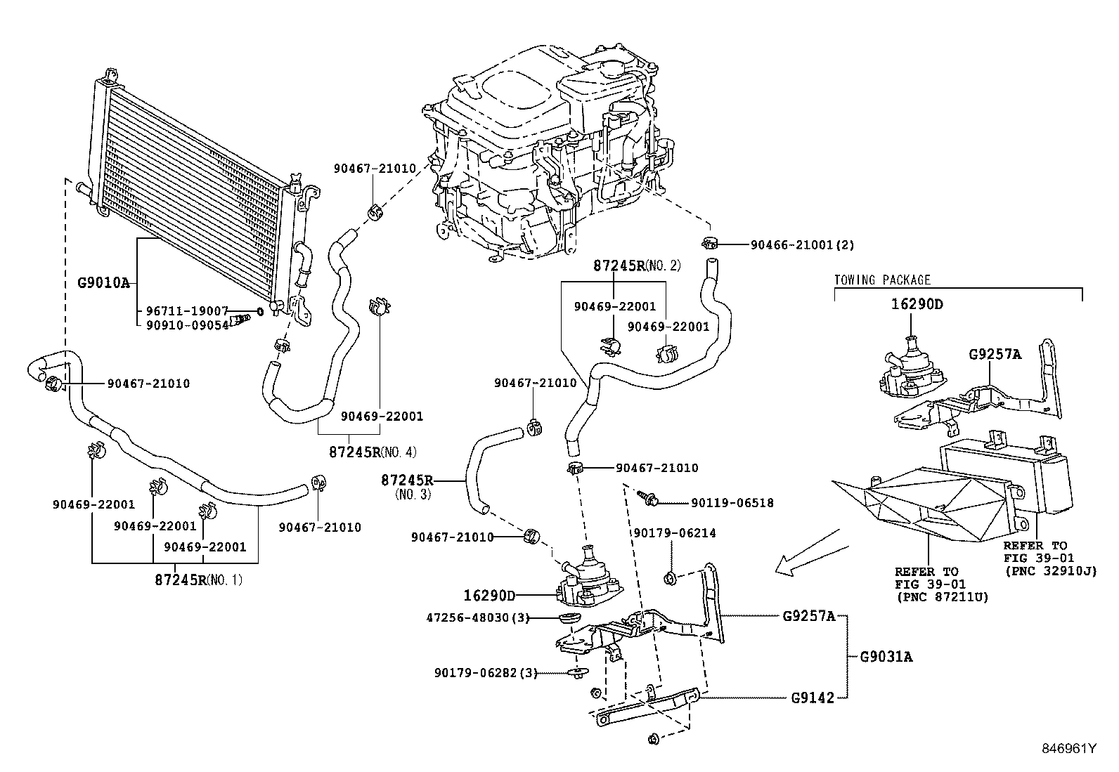 Toyota G9257-48070 BRACKET, HYBRID WATER PUMP, NO.2