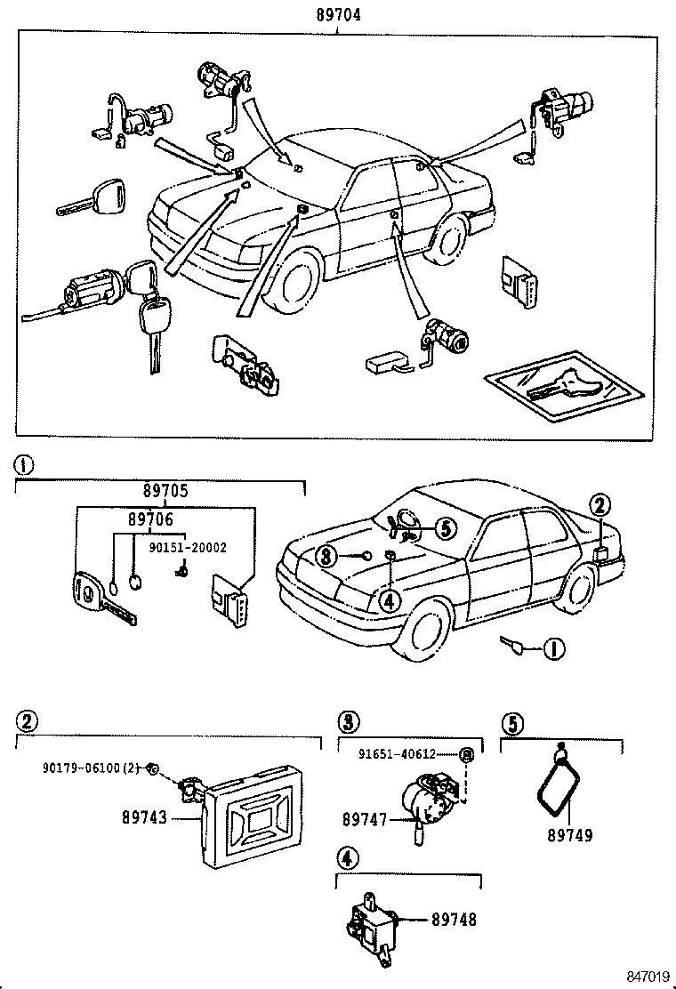 89705-50030 TRANSMITTER, DOOR CONTROL product image