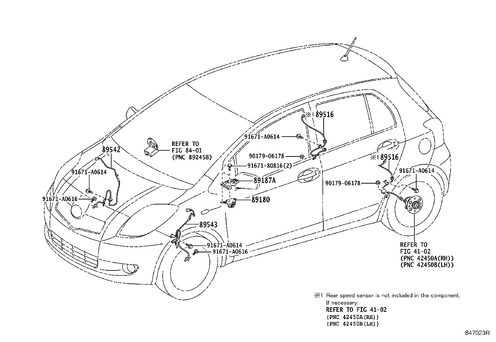 Toyota 89543-52060 SENSOR, SPEED, FRONT LH