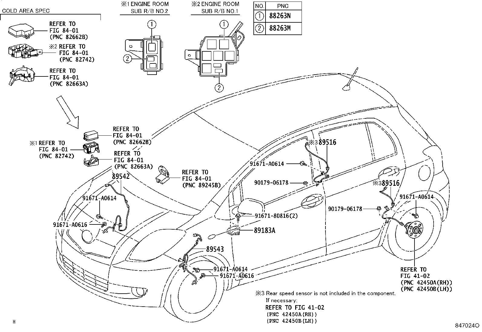 89516-52090 WIRE, SKID CONTROL SENSOR product image