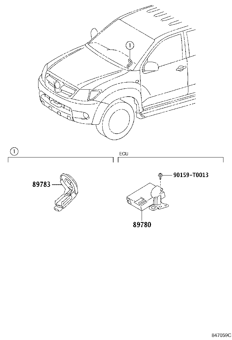 89780-71050 COMPUTER ASSY, TRANSPONDER KEY product image