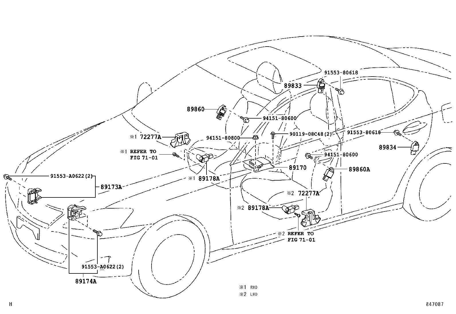 89170-53100 SENSOR ASSY, AIR BAG product image