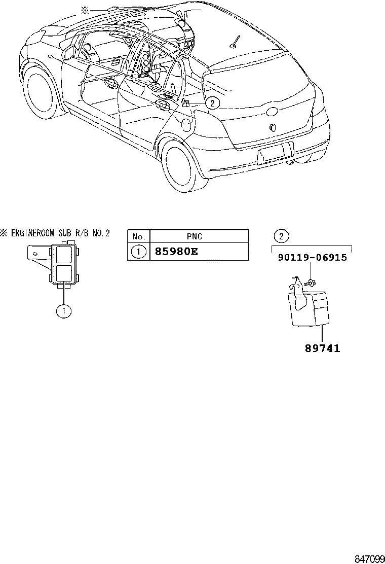 89741-52390 RECEIVER, DOOR CONTROL product image