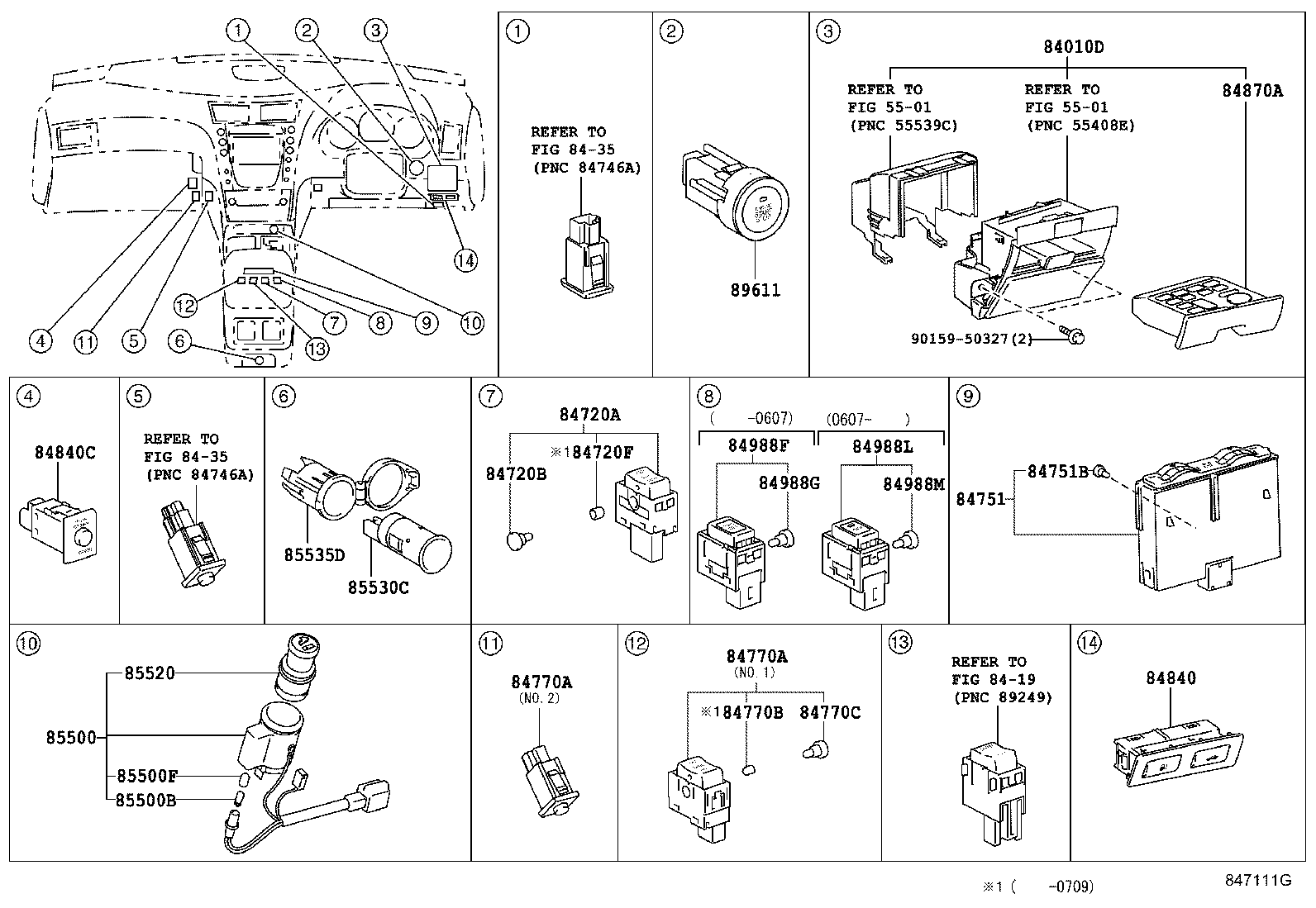 84030-30090 SWITCH ASSY,MULTIPLEX NETWORK product image