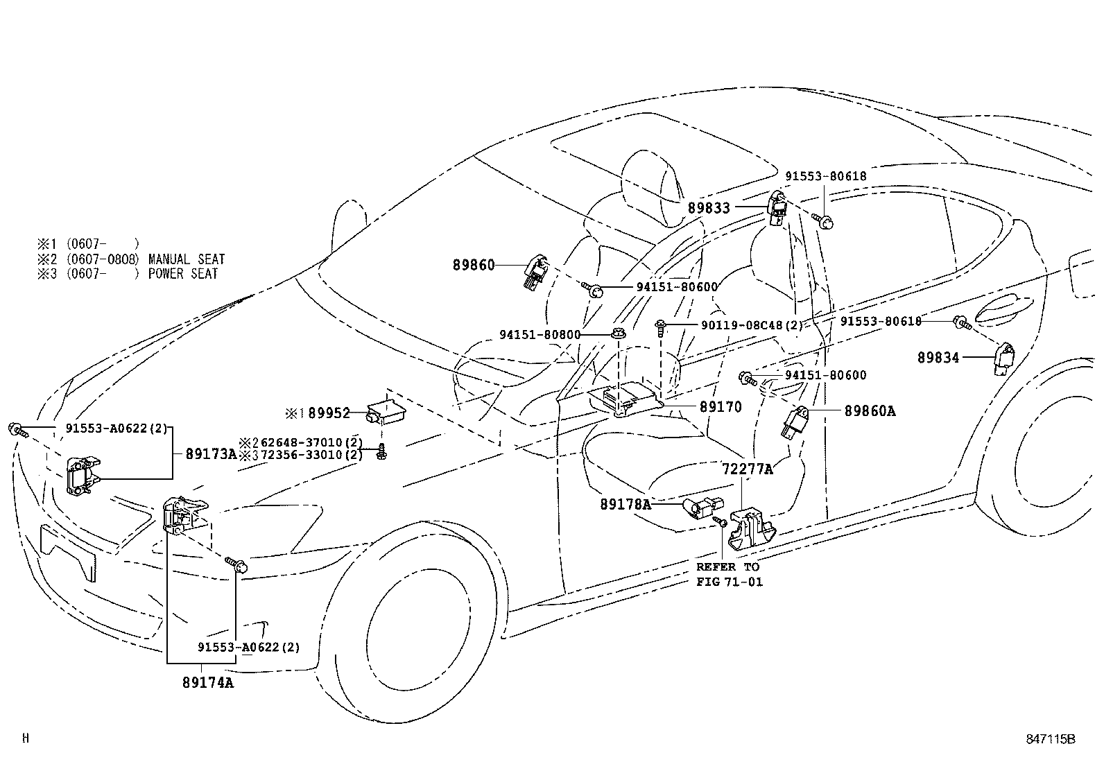 89170-53250 SENSOR ASSY, AIR BAG product image