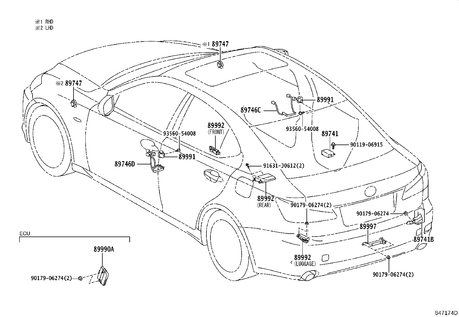 89740-53151 RECEIVER, DOOR CONTROL product image