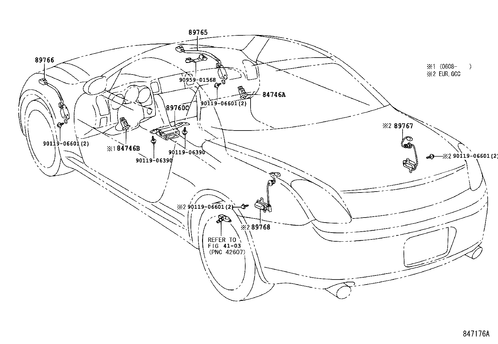89765-24020 ANTENNA, TIRE PRESSURE, FRONT RH product image