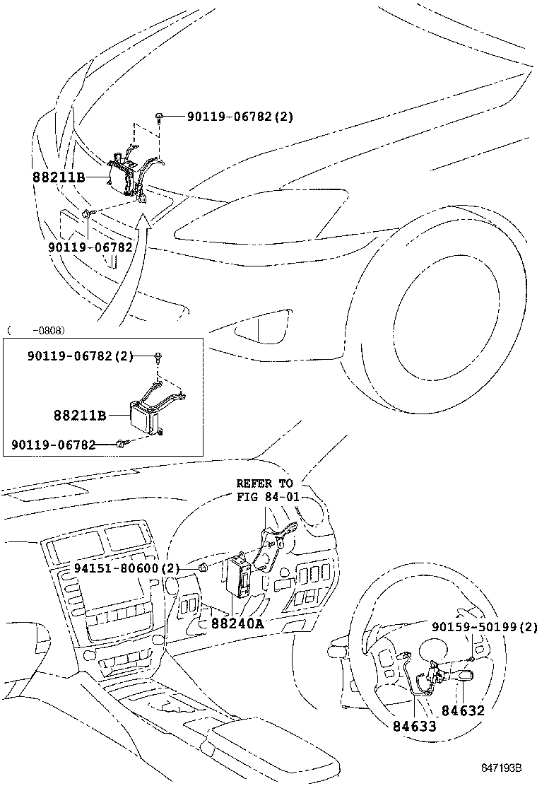 88210-53050 SENSOR ASSY, MILLIMETER WAVE RADAR product image