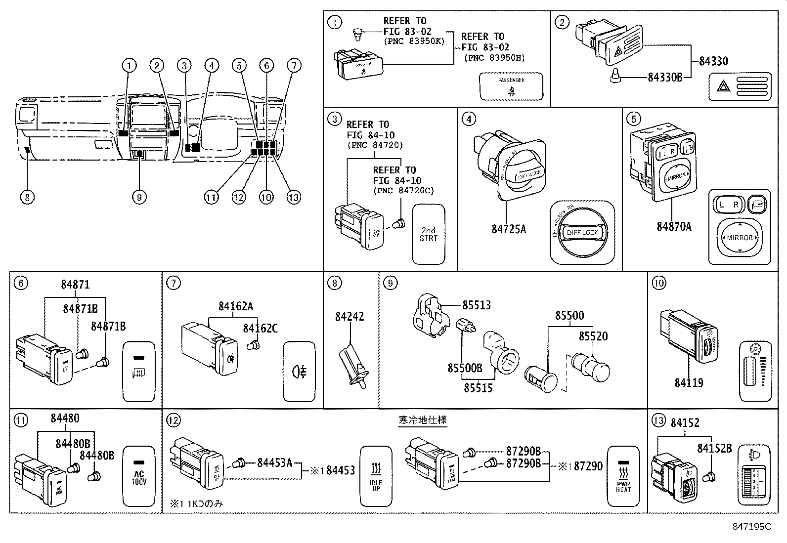 82730-60070 BLOCK ASSY, INSTRUMENT PANEL JUNCTION product image
