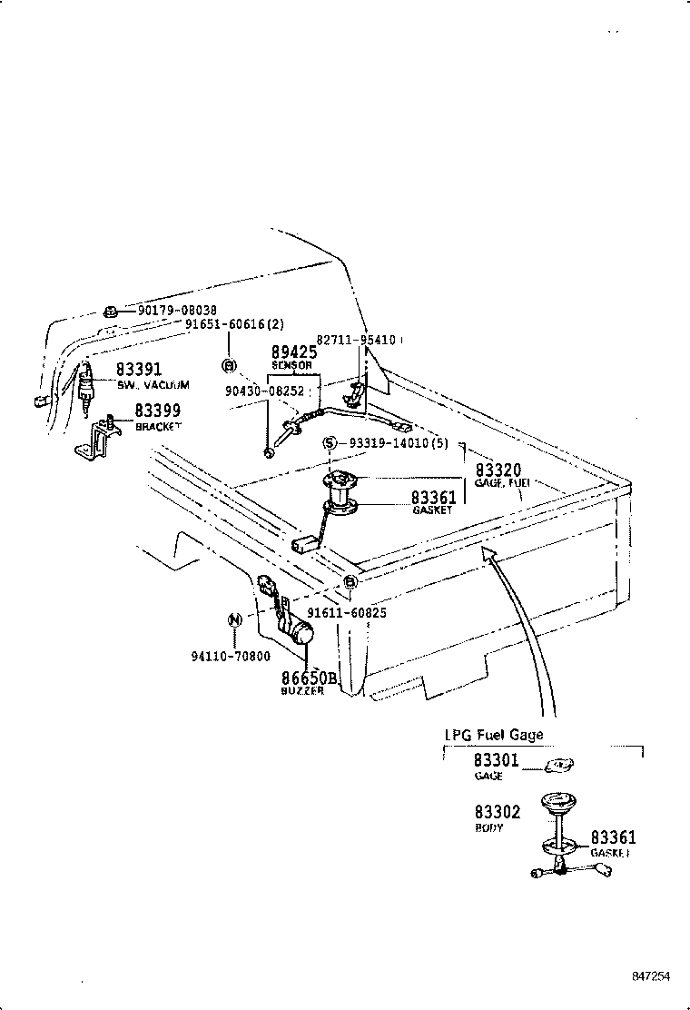83399-37010 BRACKET, VACUUM SWITCH product image