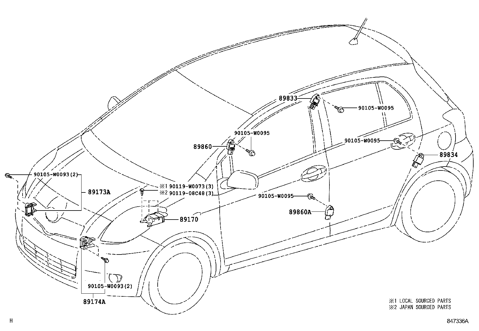 89170-0D170 SENSOR ASSY, AIR BAG product image
