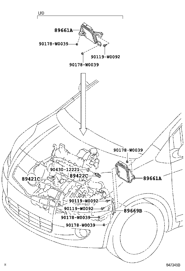 Toyota 89601-0D080 COMPUTER, ENGINE CONTROL