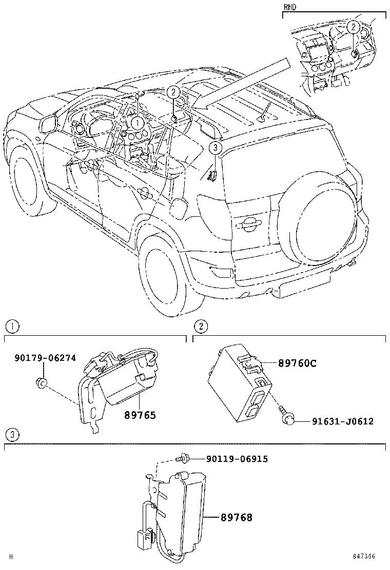 89760-42010 RECEIVER ASSY, TIRE PRESSURE MONITOR product image